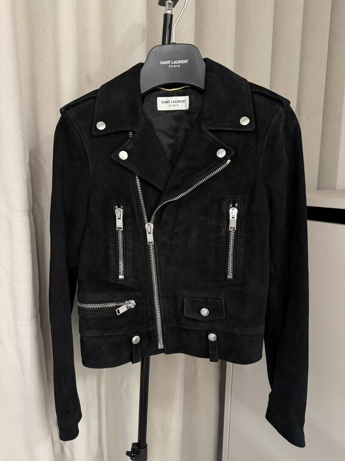 Saint Laurent FW17 Black Suede Lo1 Jacket