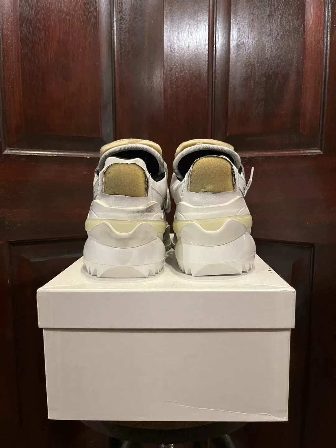 Maison Margiela FW19 White Retro Platform Sneakers