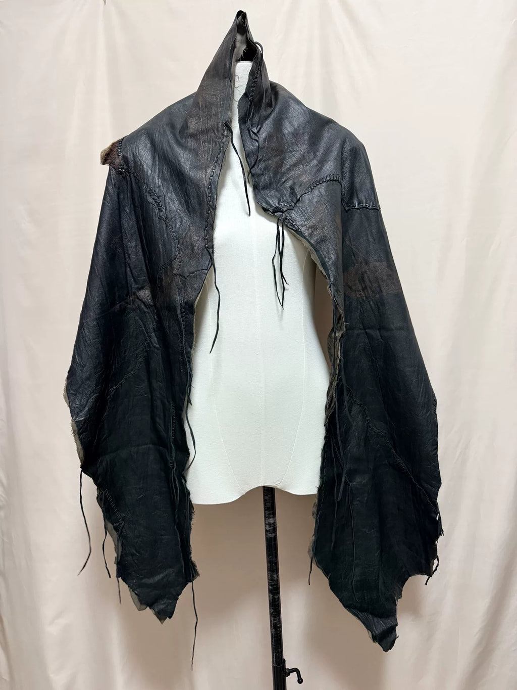 14th Addition Fur Patchwork Panel Jacket/Scarf
