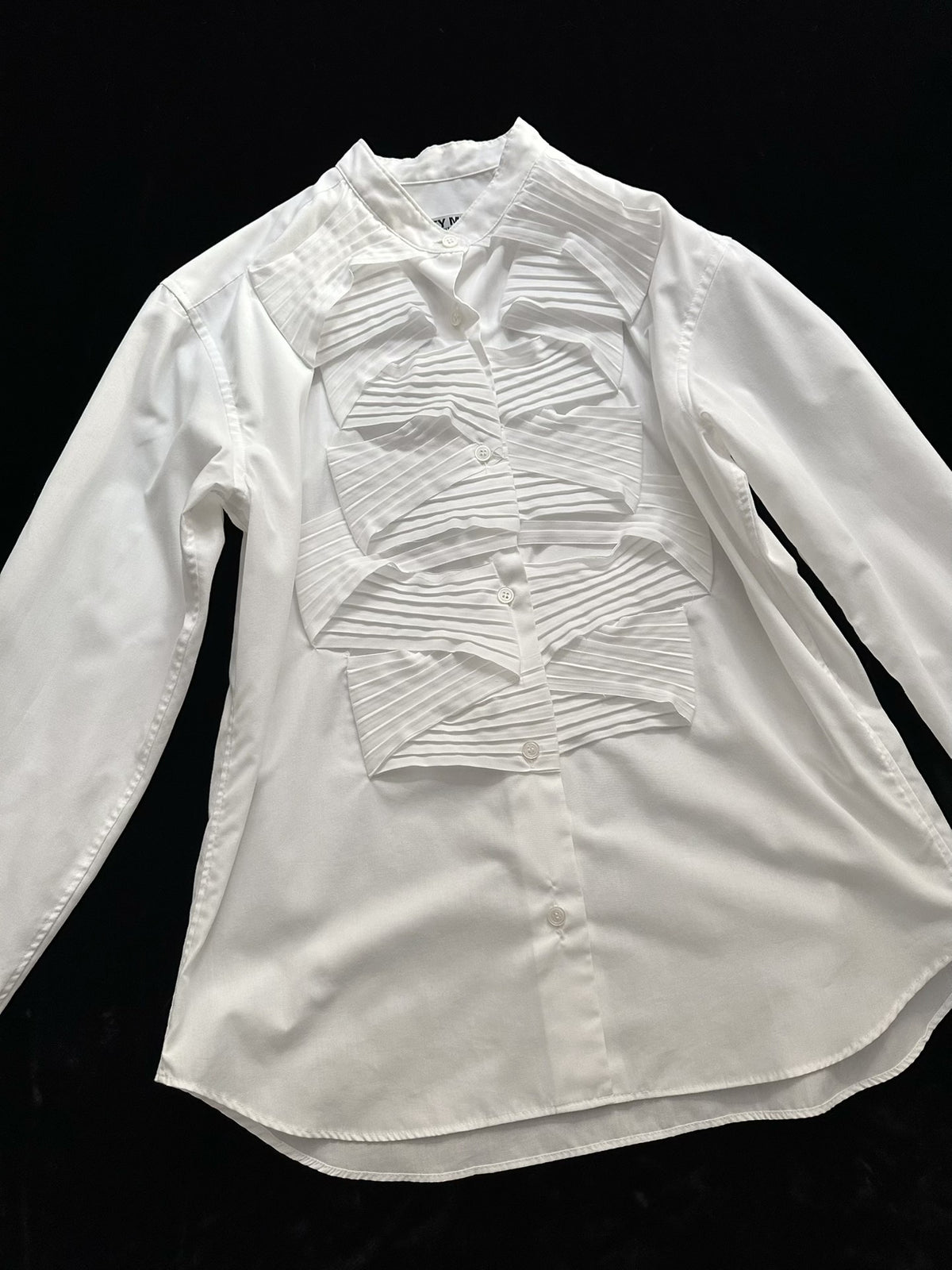 Issey Miyake mainline origami-decorated white shirt