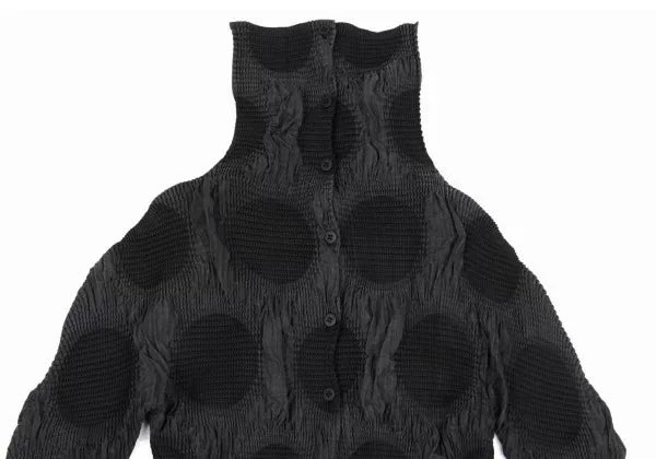 Issey Miyake Vintage Black Polka Dot Pleated Top