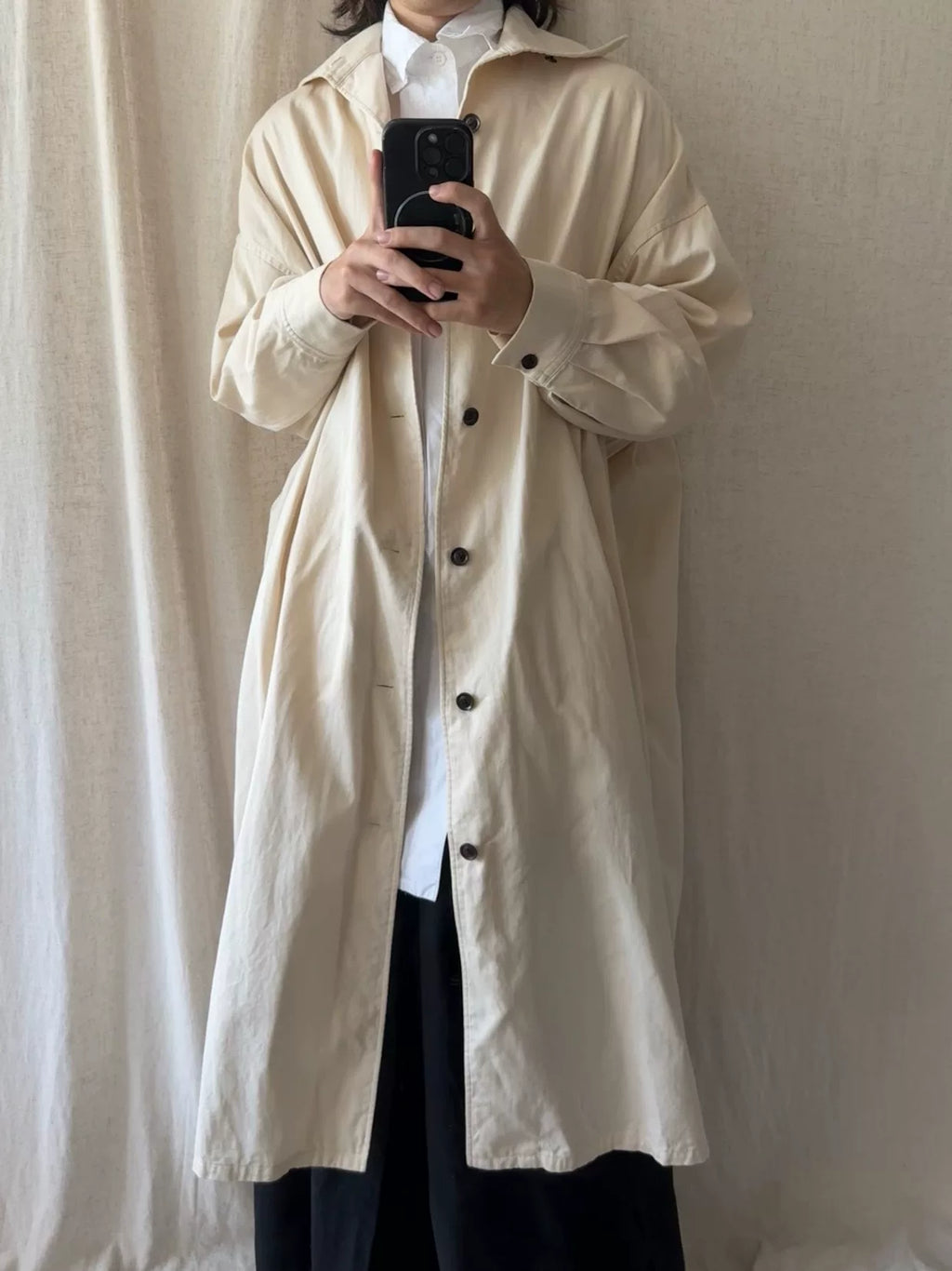 Yohjiyamamoto Y's Yohji Yohji Yamamoto Yamamoto Turtleneck Cotton Coat