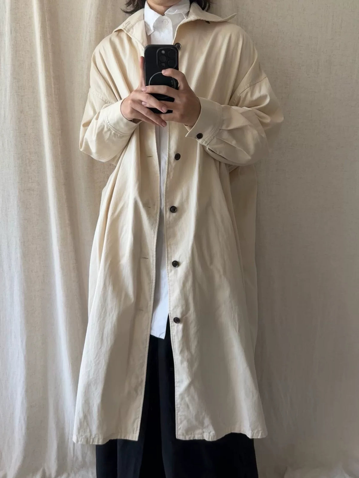 Yohjiyamamoto Y's Yohji Yohji Yamamoto Yamamoto Turtleneck Cotton Coat