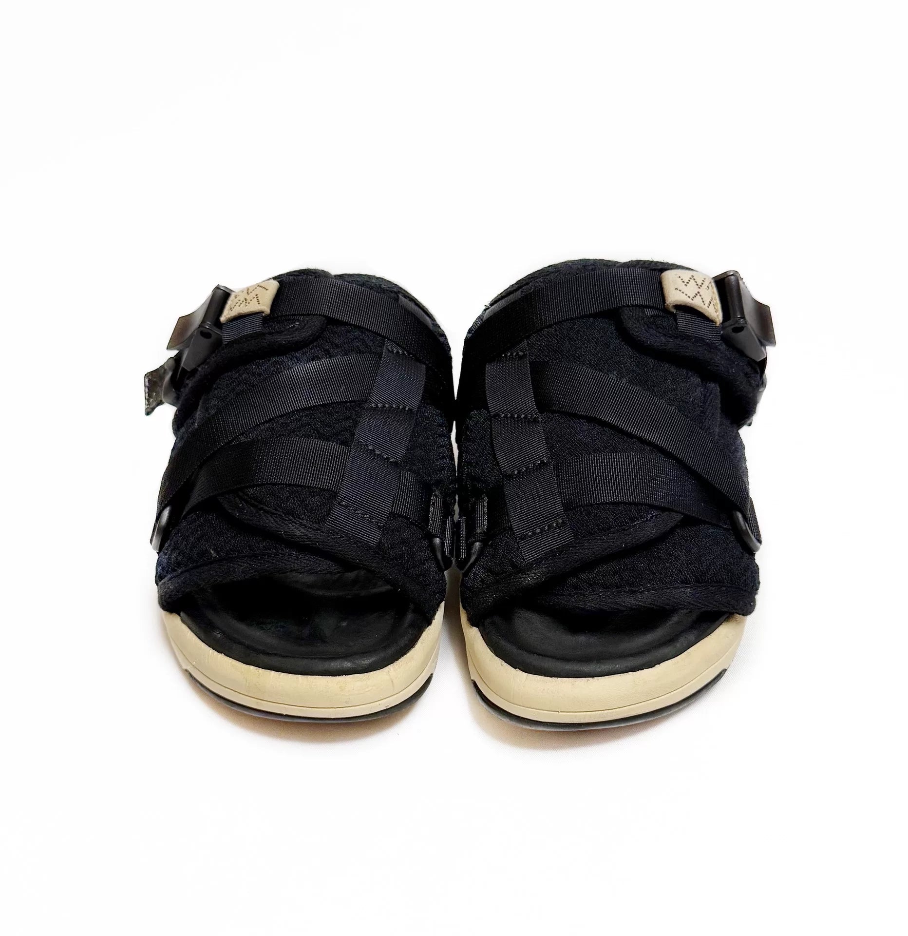 Visvim 19SS Spot Christo Knit Black Nylon Slides