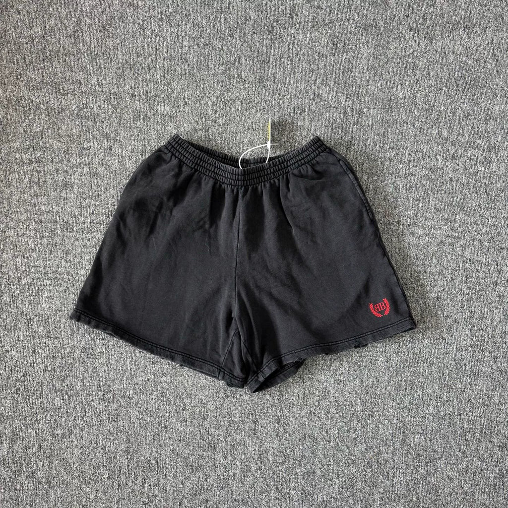 Balenciaga Double B Wheat Ear Embroidered Shorts