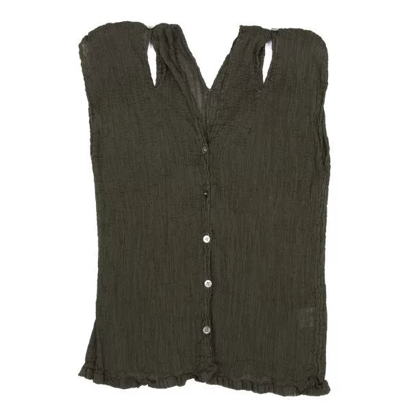 Issey Miyake Vintage Green Pleated Top