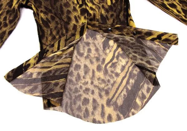 Jean Paul Gaultier Vintage Leopard Print Mesh Shirt