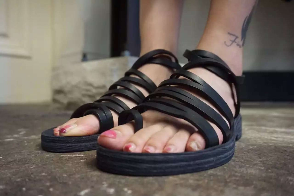 M.A+ Gladiator Leather Sandals