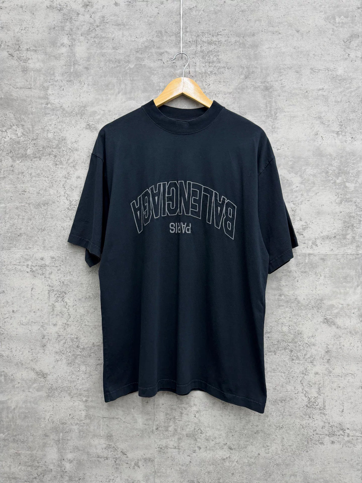 Balenciaga Embroidered Logo Short Sleeve Top