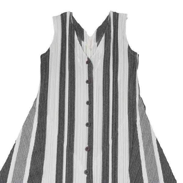 Issey Miyake Vintage Black Striped Pleated Vest