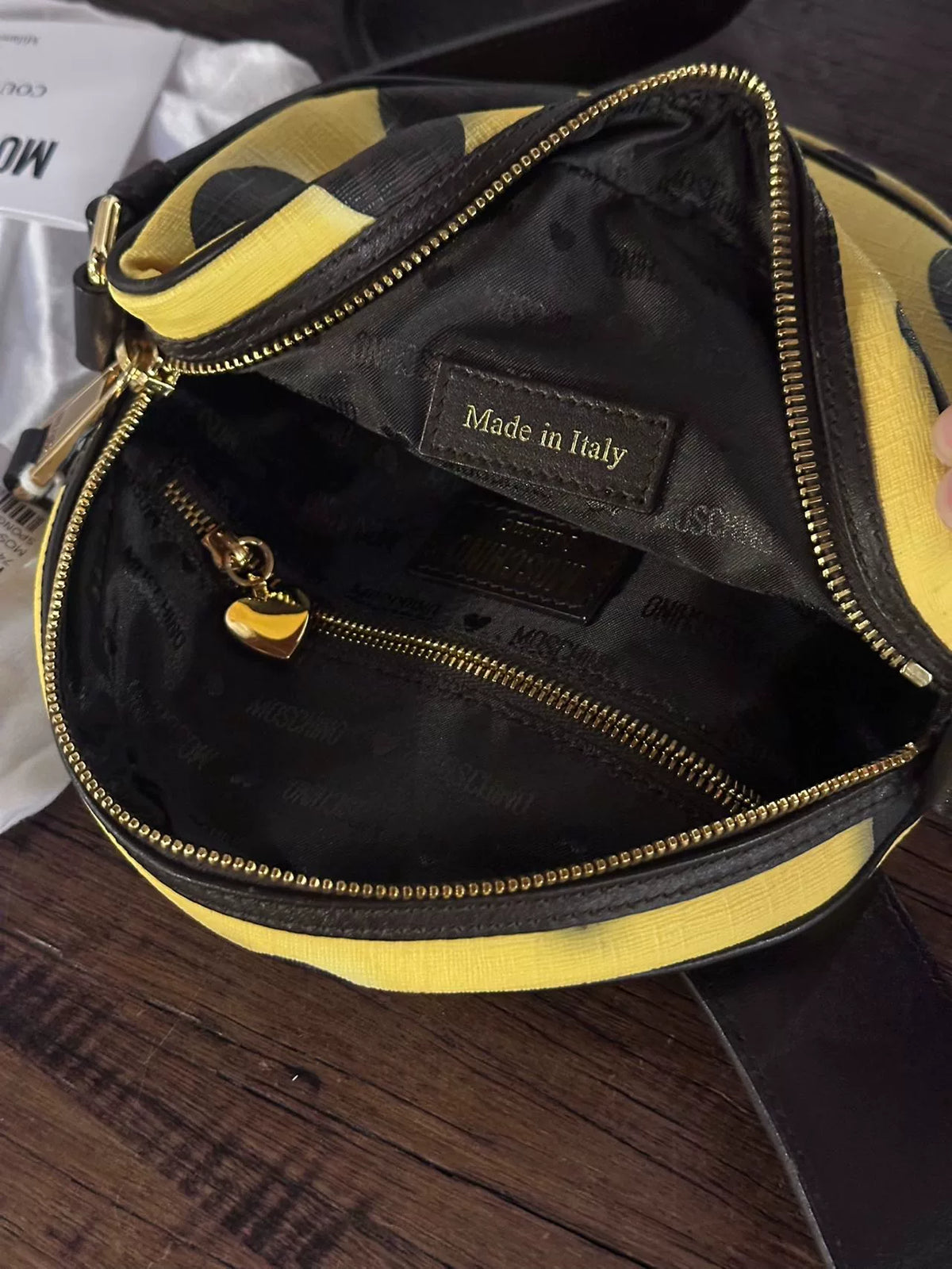 Moschino FW14 SpongeBob Round Crossbody Bag