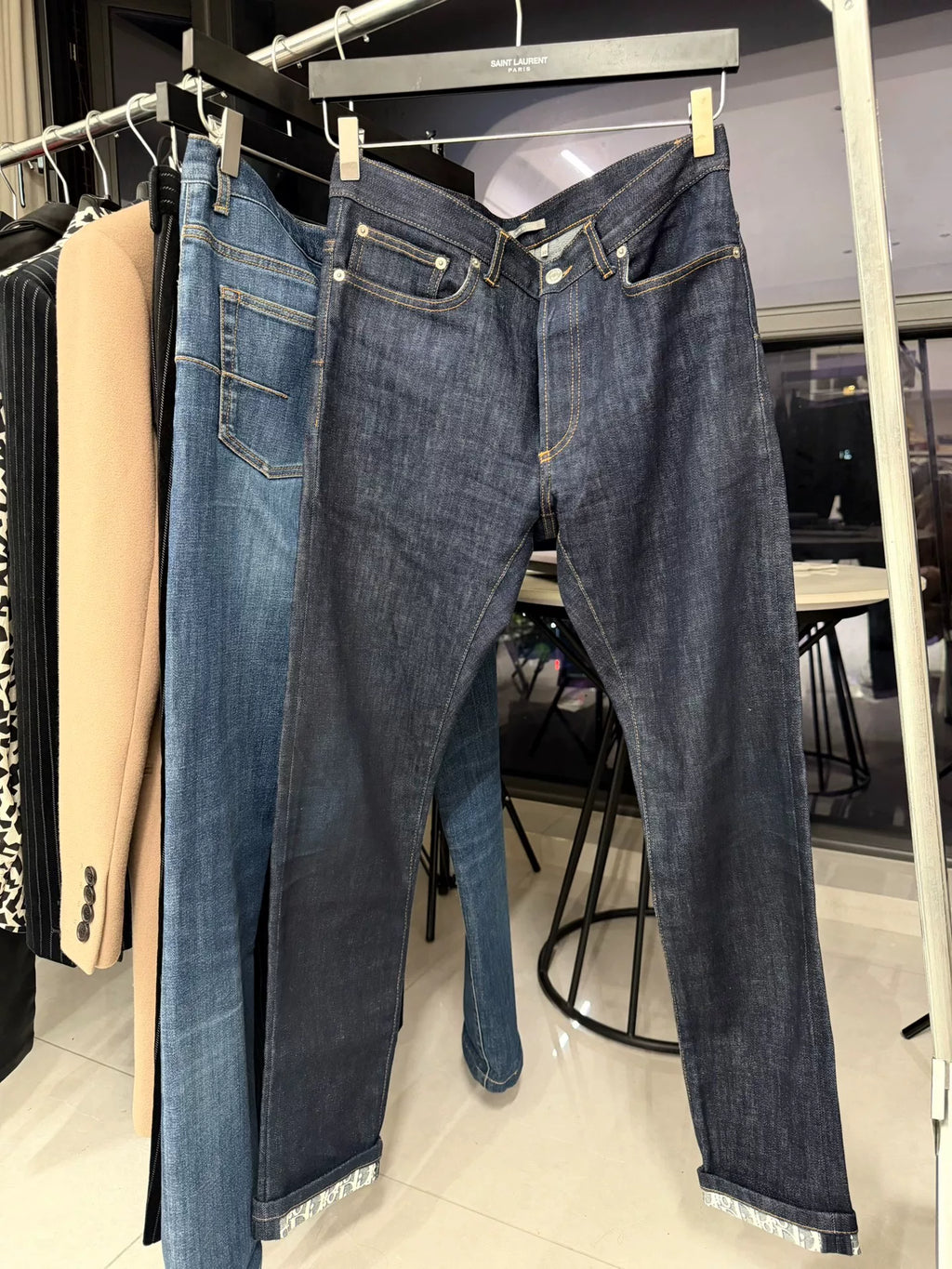 Dior Homme SS22 Blue Oblique Monogram Denim Jeans