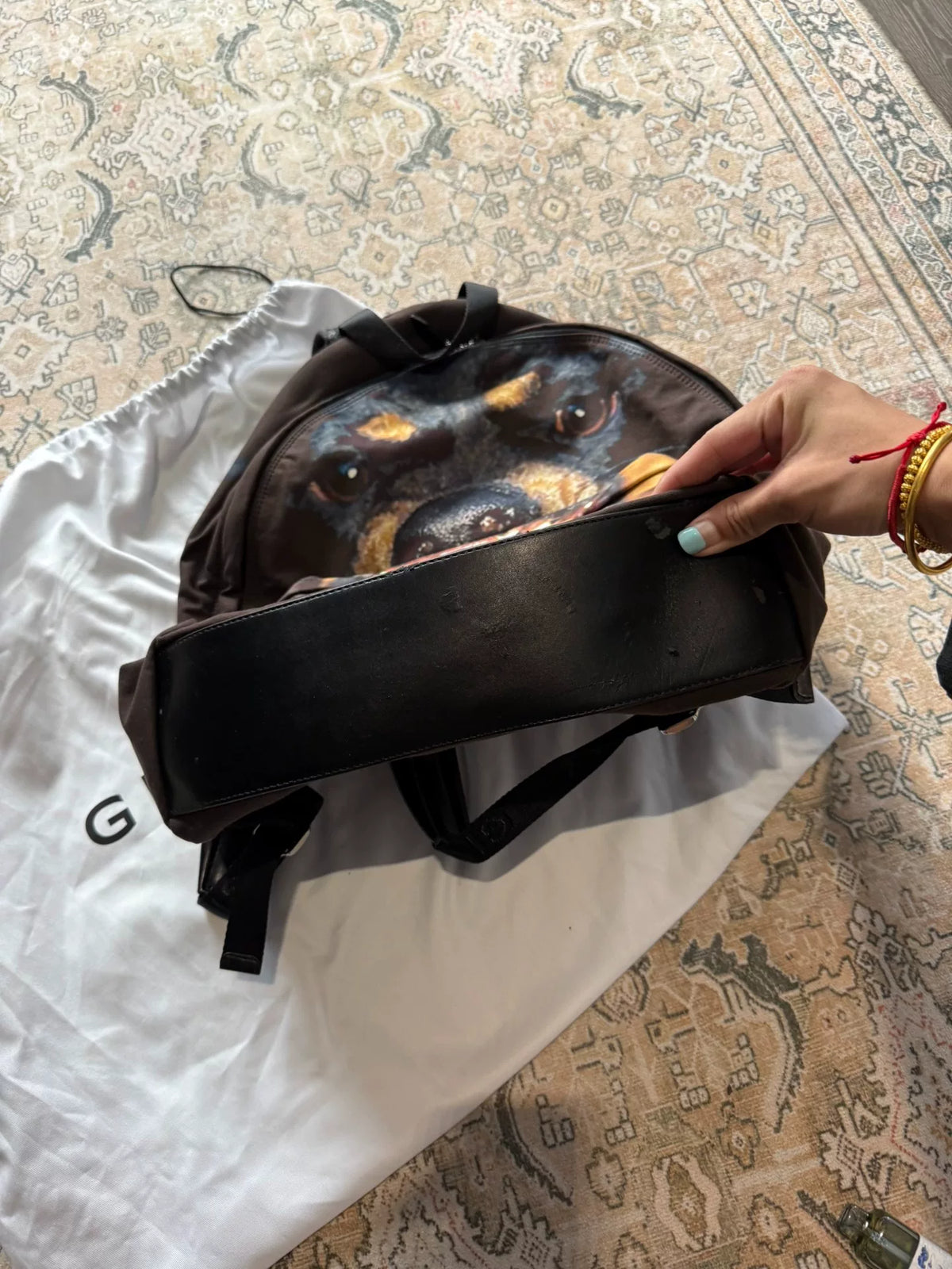 Givenchy Dark Dog Head Print Backpack