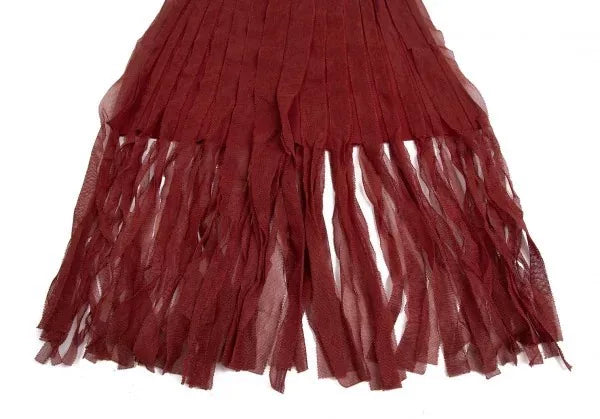 Jean Paul Gaultier Vintage Red Panelled Mesh Skirt