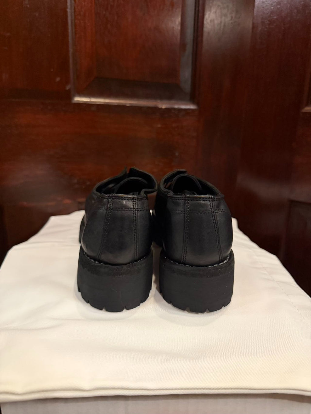 Guidi 792V Black Vibram Horsehide Derby Shoes