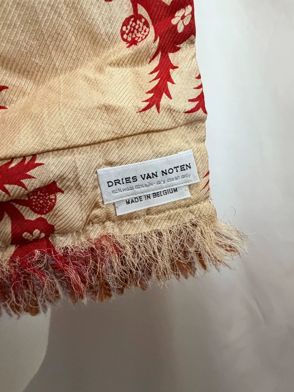 Dries Van Noten Embroidered Tassel Scarf