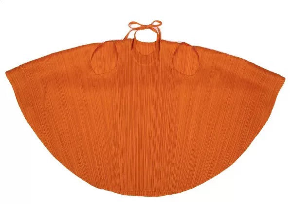 Issey Miyake Vintage Orange Pleated Top
