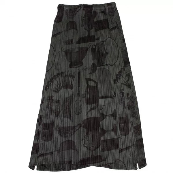 Issey Miyake Vintage Grey Kitchenware Pleated Skirt