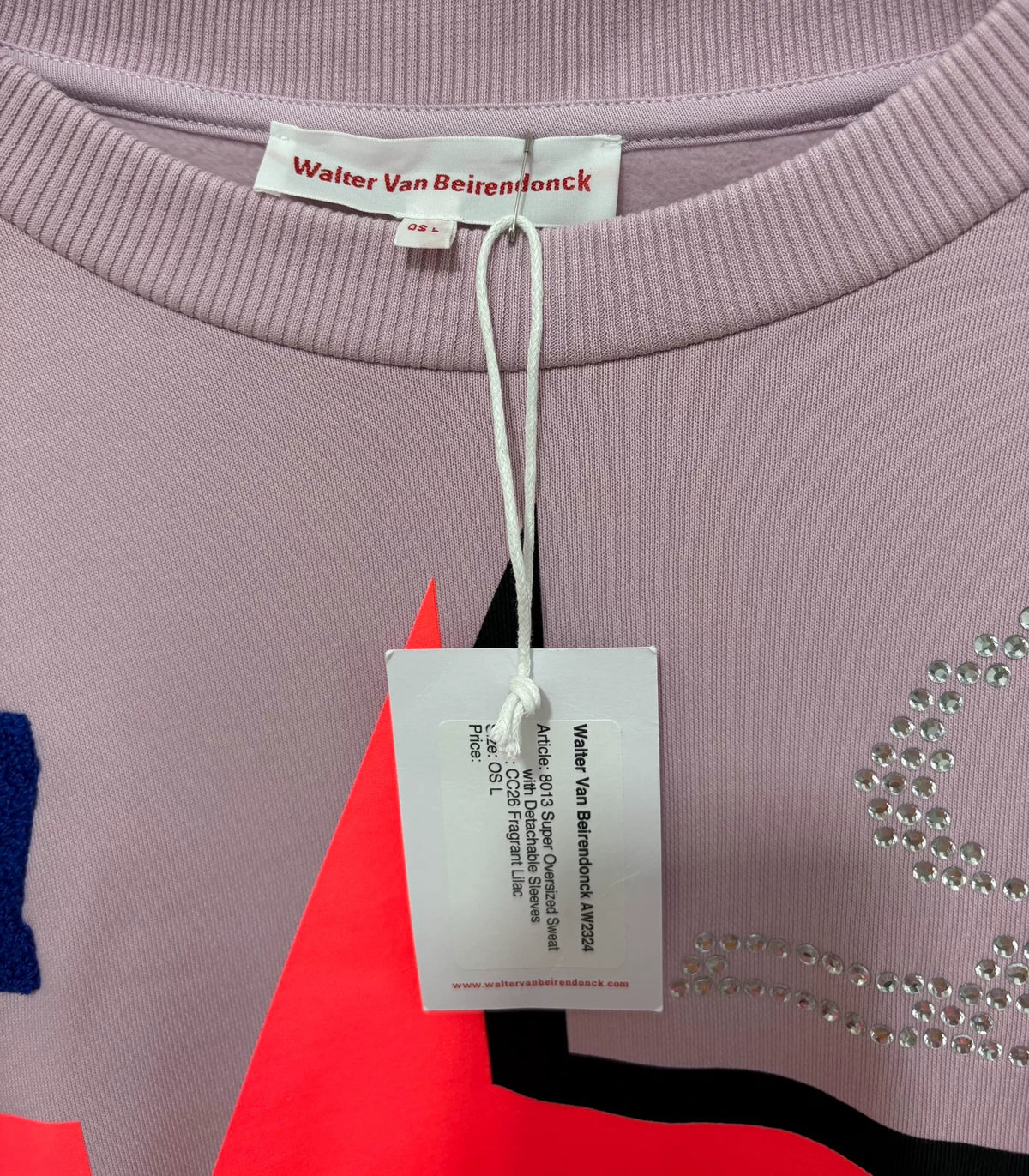 Walter Van Beirendonck deconstructed patchwork sweatshirt, Walter runway piece, 2023FW