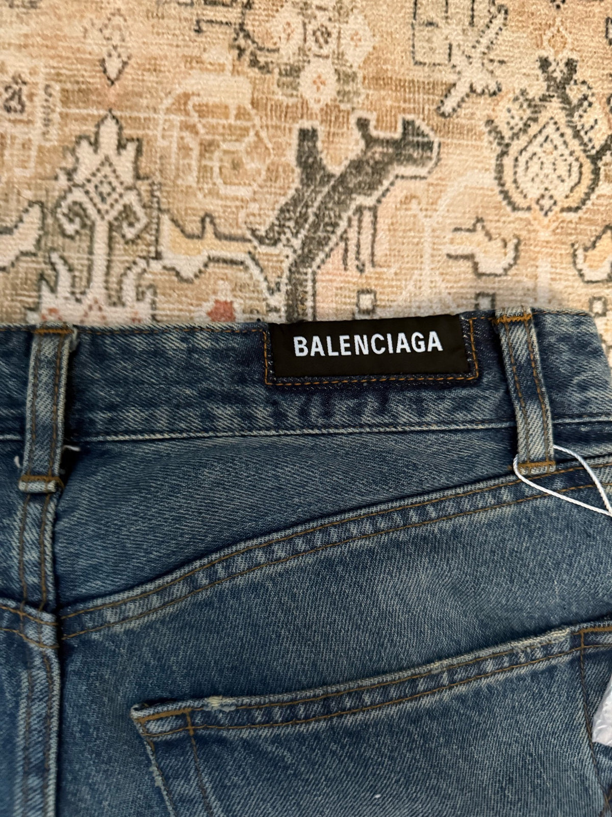 Balenciaga Distressed Blue Denim