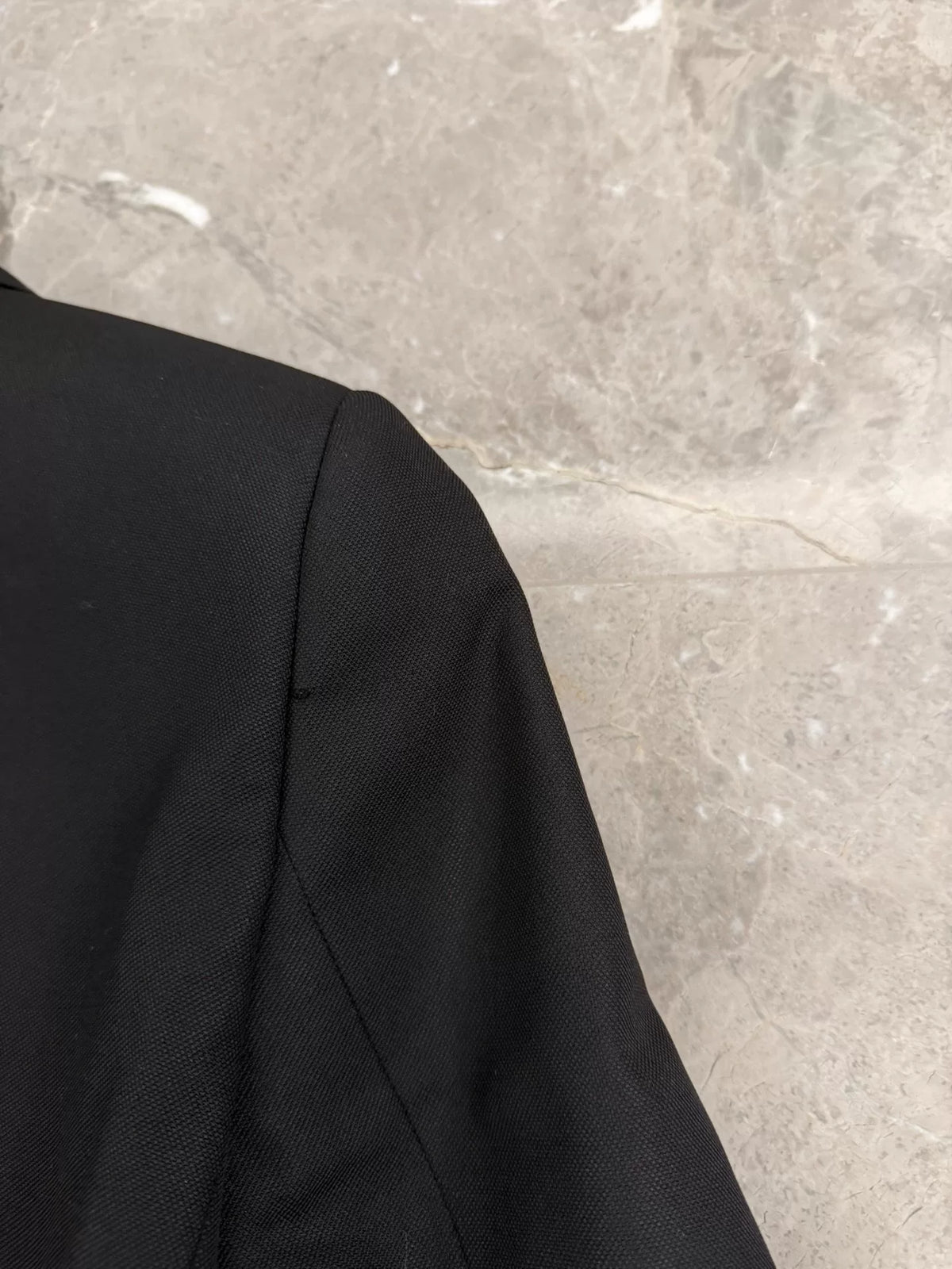 Celine SS20 Black Peak-Lapel Double-Breasted Wool Blazer by Hedi Slimane