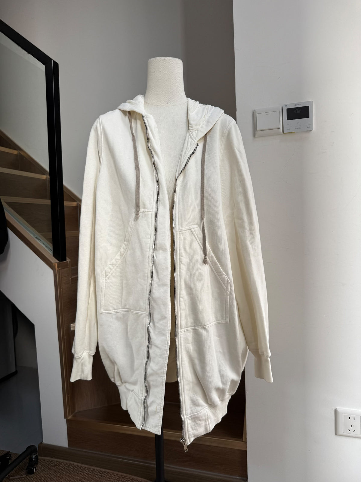 Rick Owens Off-White Hooded Jacket