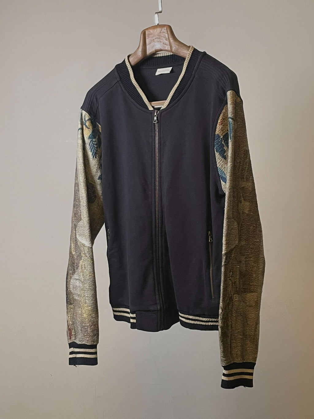 Dries Van Noten | Floral and Bird Knit Baseball Jacket