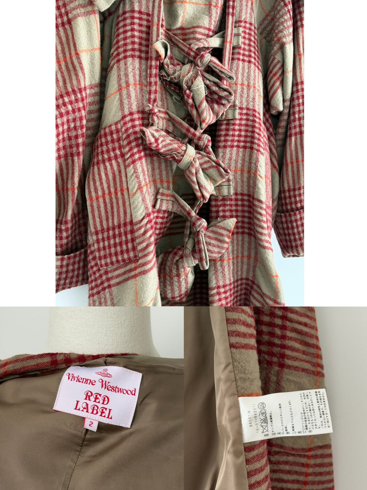 Vivienne Westwood Her Majesty's Red Label vintage cocoon-shaped coat