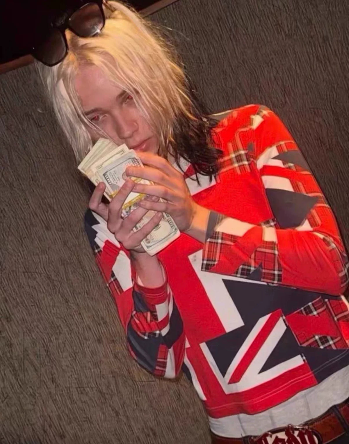 Comme des Garçons Homme Plus SS06 Flag Print Long-Sleeve Top