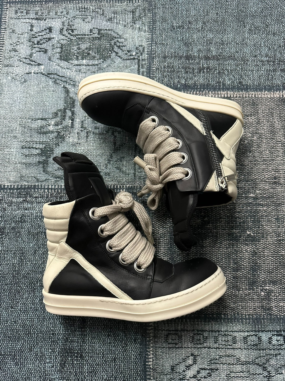 Rick Owens mainline thick laces inverted triangle Sneakers