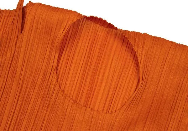 Issey Miyake Vintage Orange Pleated Top