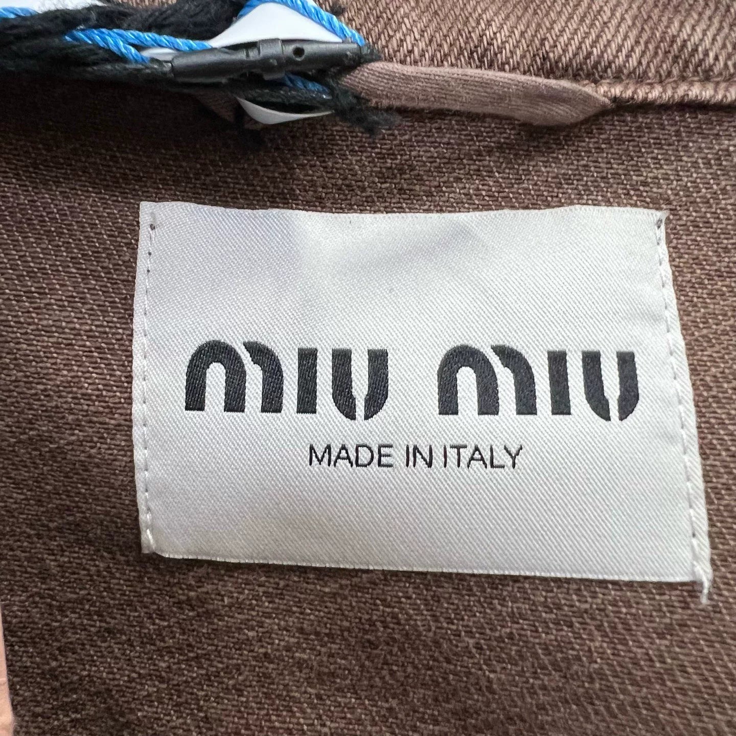 Miu Miu Logo Embroidered Denim Jacket