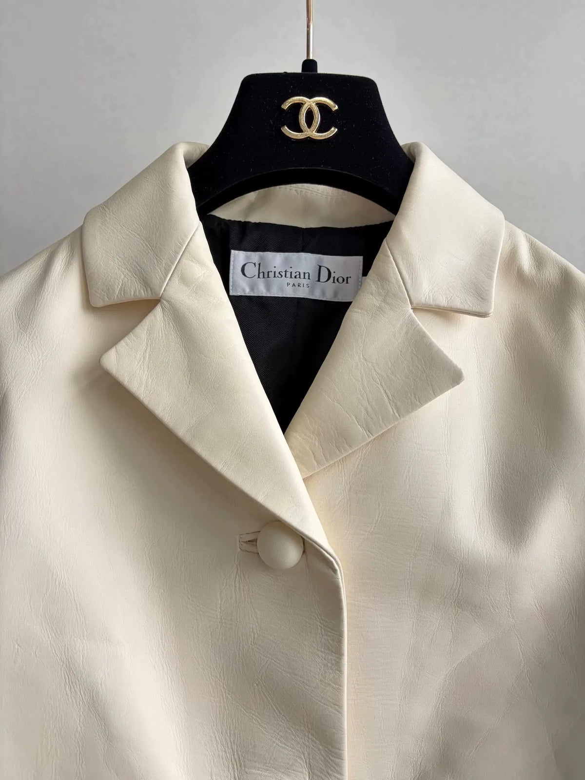 Dior Off-White Honeybee Embroidered Cowhide Jacket
