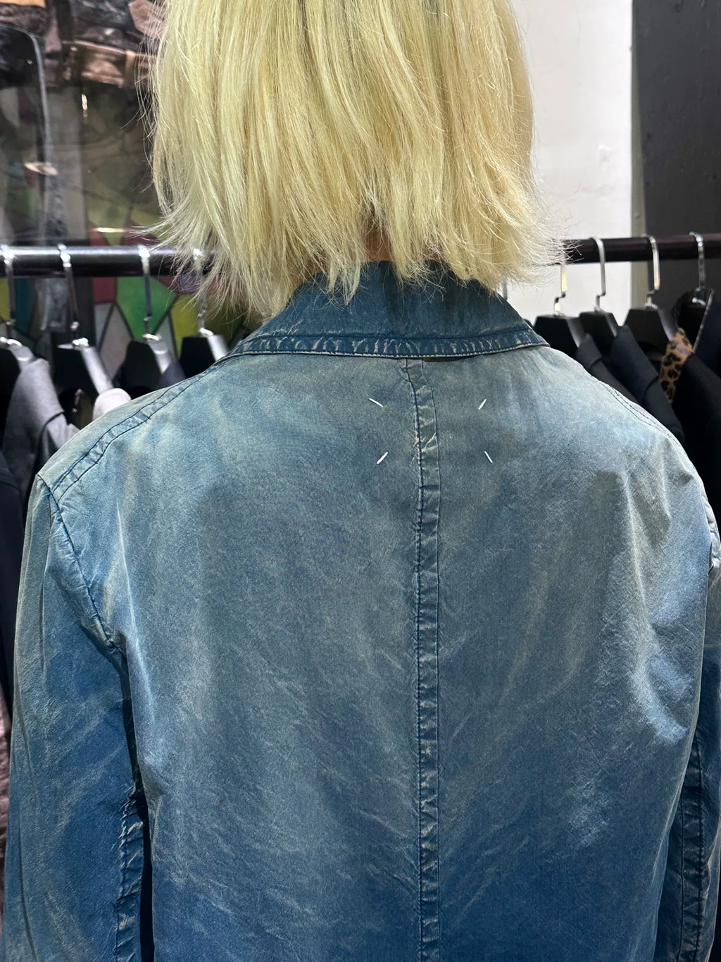 Maison Margiela Digital Print Distressed Jacket