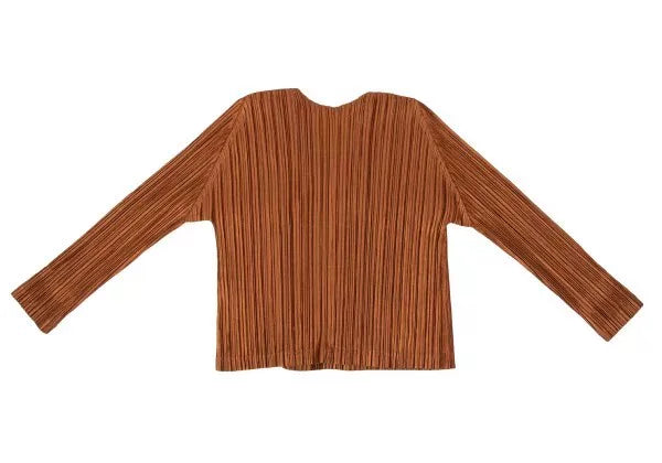 Issey Miyake Vintage Orange Pleated Top