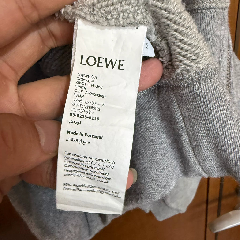 Loewe Embroidered Logo Zip-Up Hooded Sweater