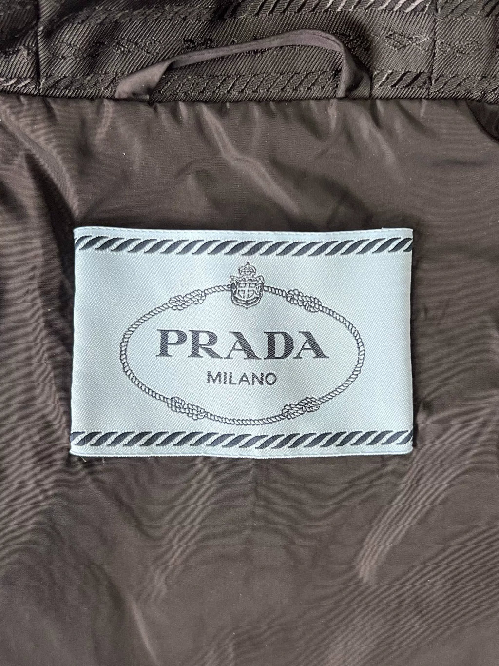 Prada Re-Nylon Black Hooded Triangle Logo Jacket
