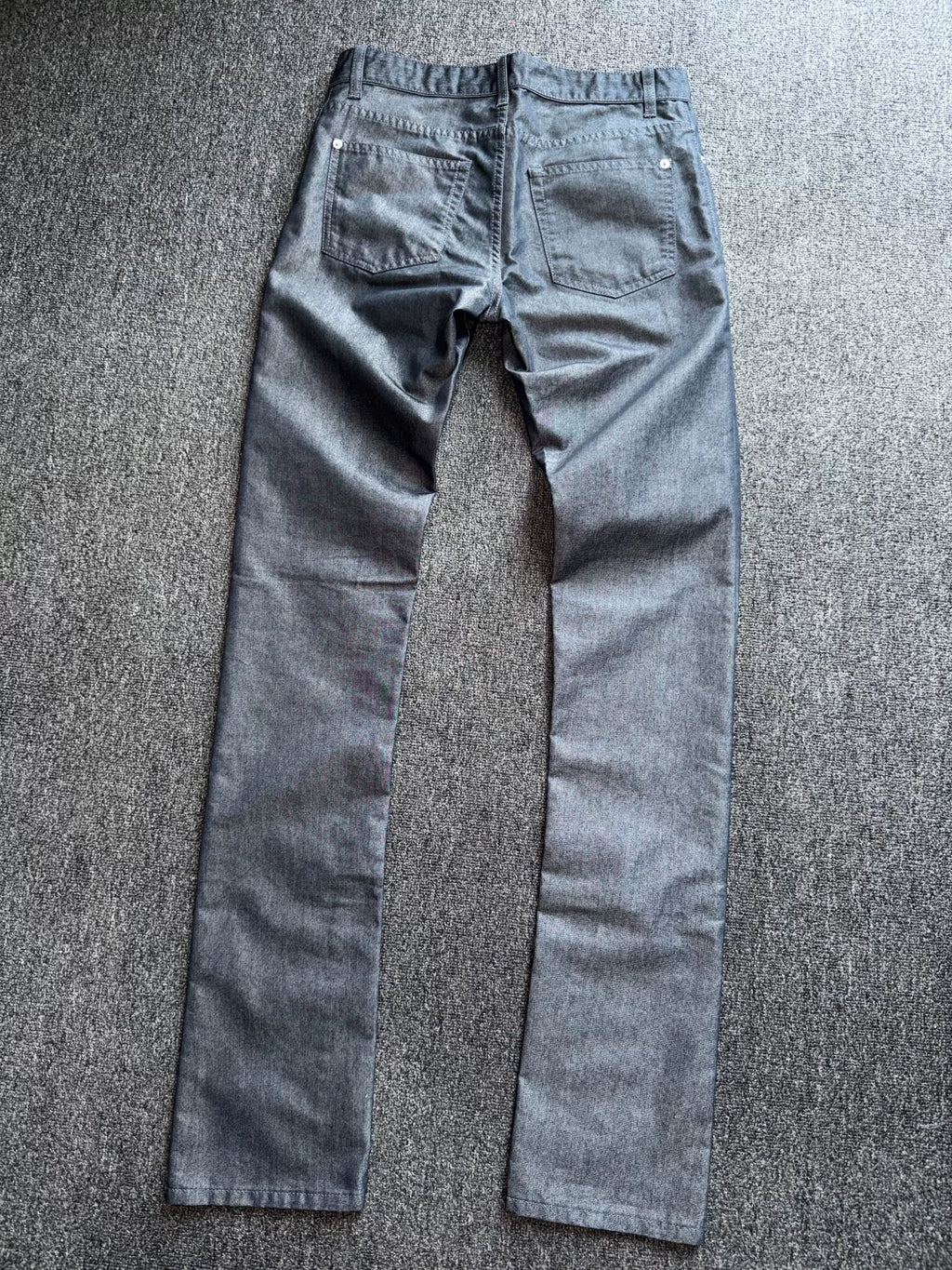 Balenciaga 13FW Metallic Straight-Leg Pants Jeans