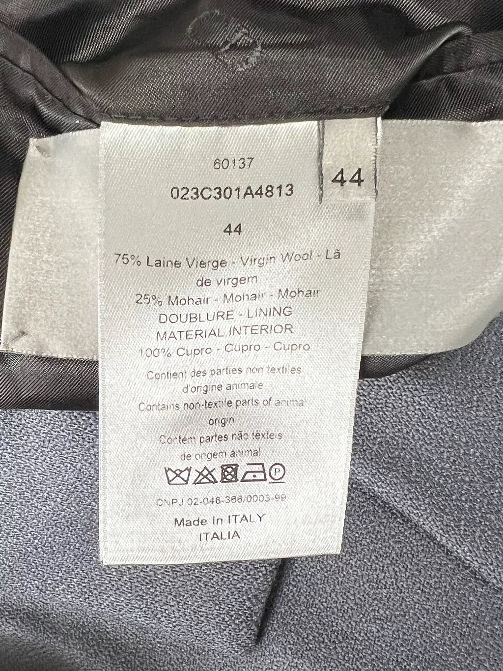 Dior Wool Navy Coat