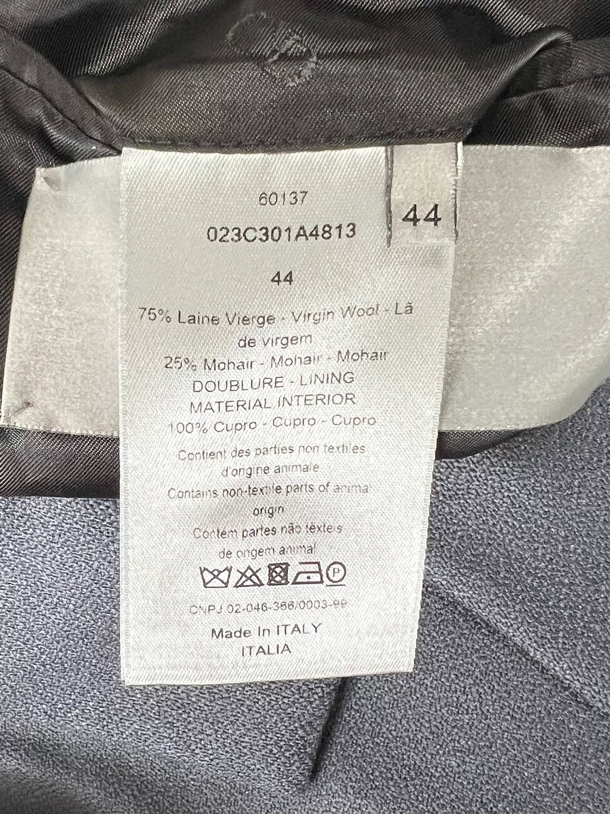 Dior Wool Navy Coat