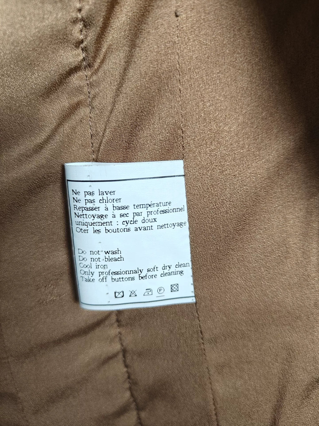 Chanel Gold Brown Gem Button Jacket