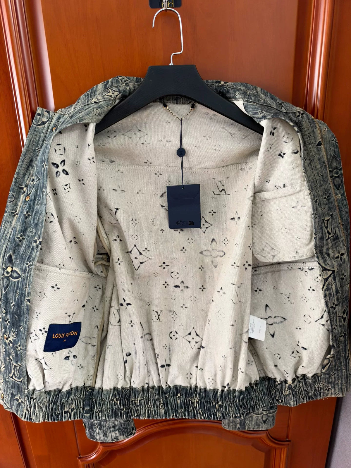 Louis Vuitton Rendered All-Over Monogram Denim Jacket