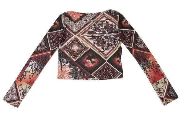 Jean Paul Gaultier Vintage Burgundy Floral Top