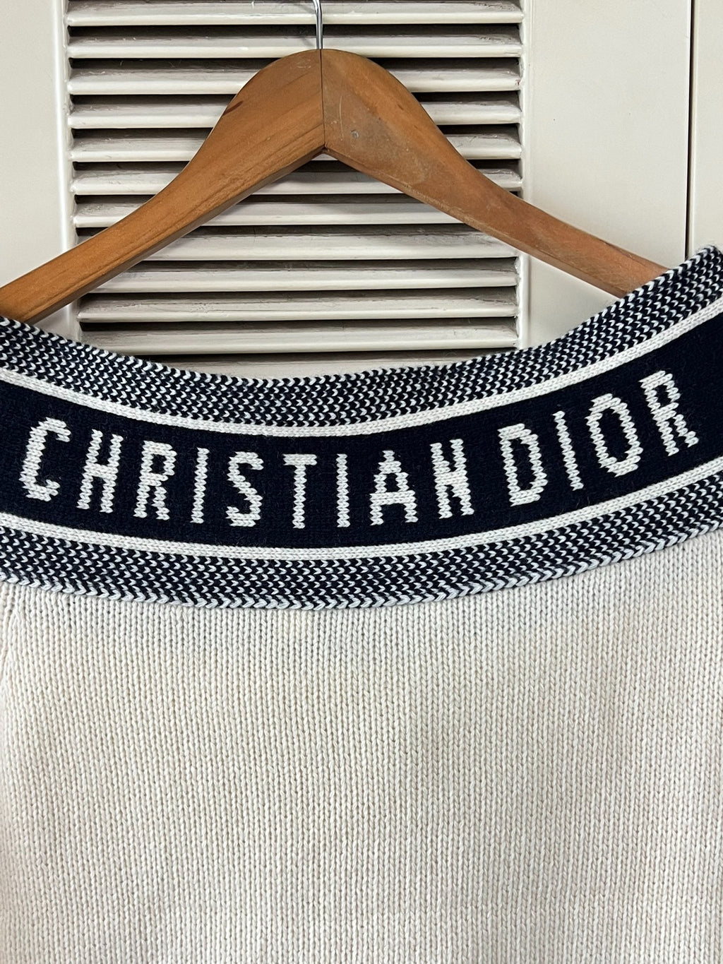 Dior Sailor Collar Tie-Front Sweater