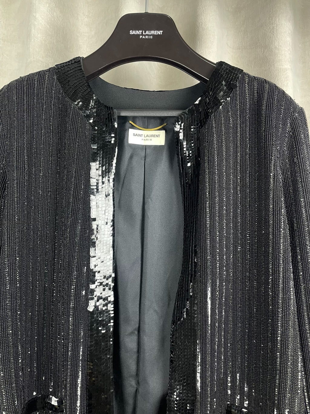 Saint Laurent SLP13 Black Scale Cardigan