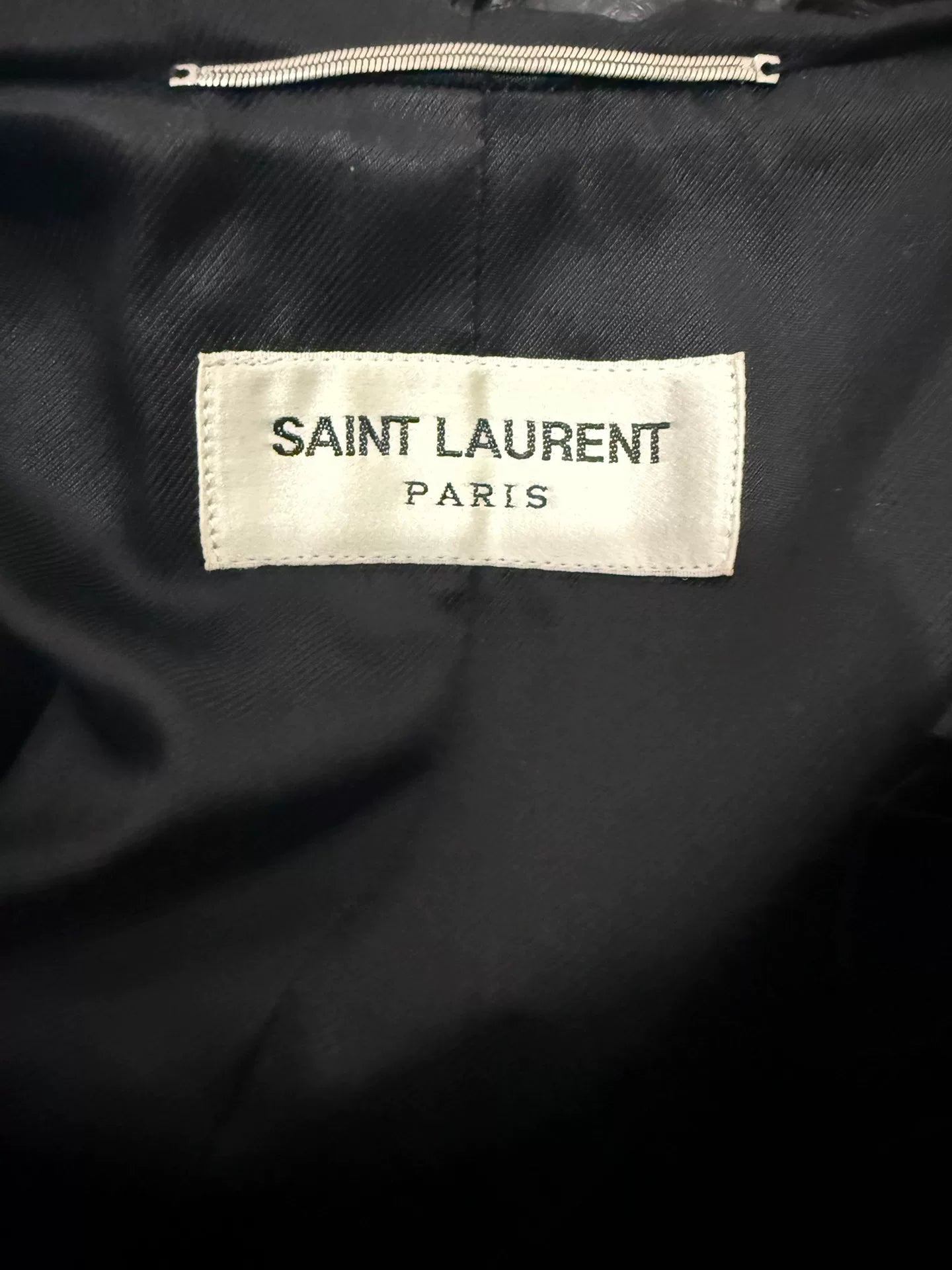 Saint Laurent Paris 20SS Black Velvet Hooded Jacket by Anthony Vaccarello