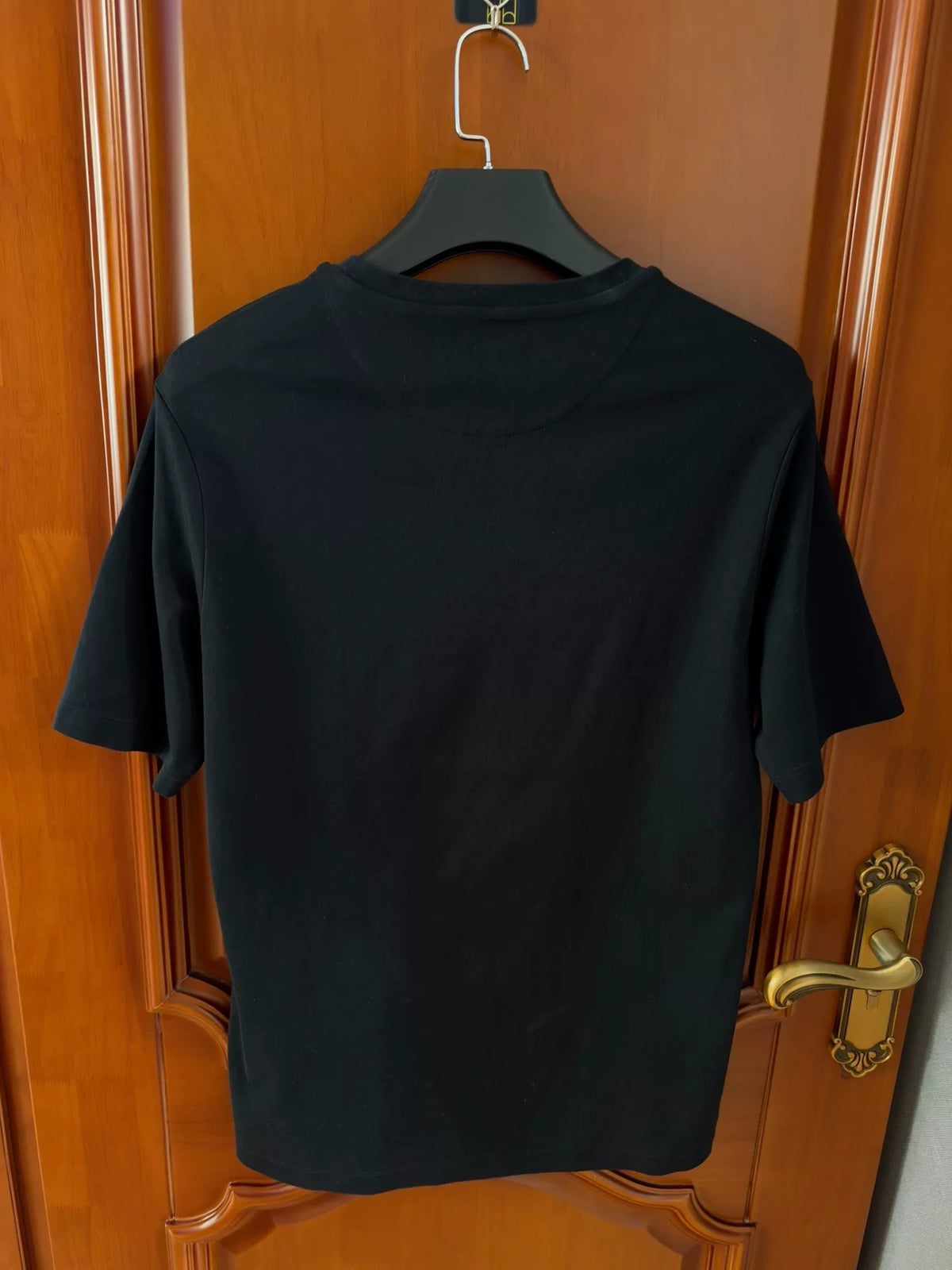 Prada Black Crew Neck Triangle Logo Short-Sleeve T-Shirt