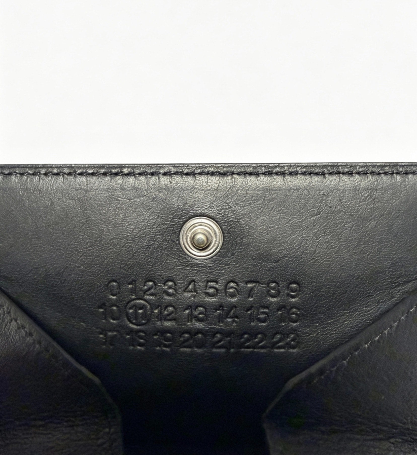 Maison Martin Margiela Silver Metallic Leather Wallet