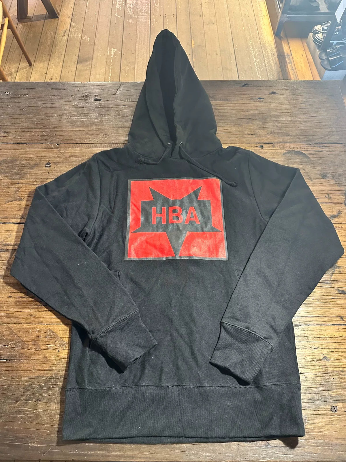 HBA Hood By Air FW15 Black Inverted Pentagram Hooded Cotton Sweatshirt