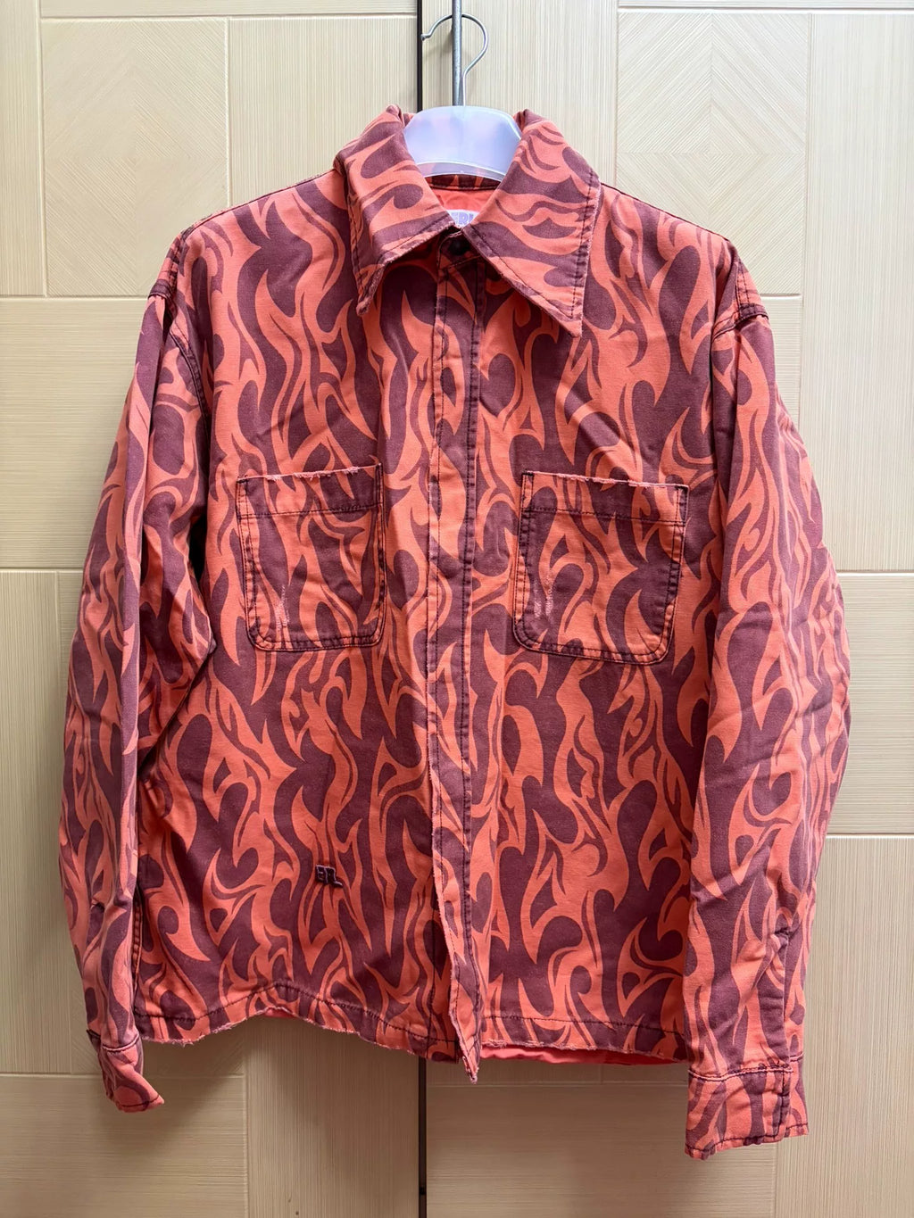 Erl Flame Distressed Shirt Jacket